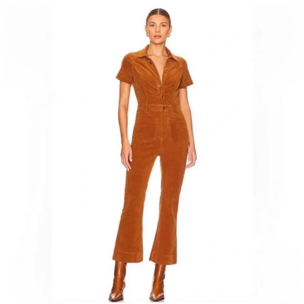Show Me Your Mumu size small orange corduroy jumpsuit